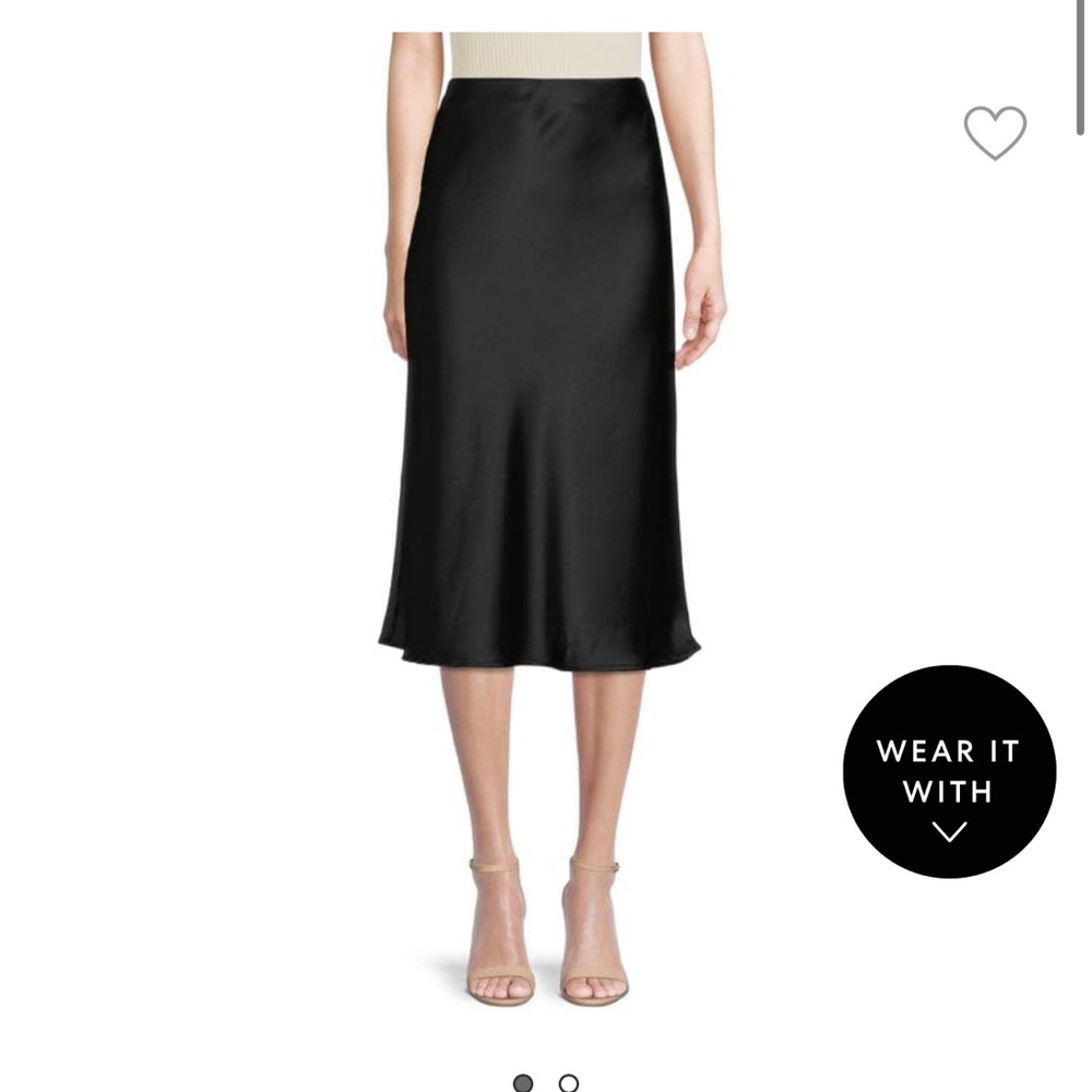 Renee C. Satin Midi Skirt